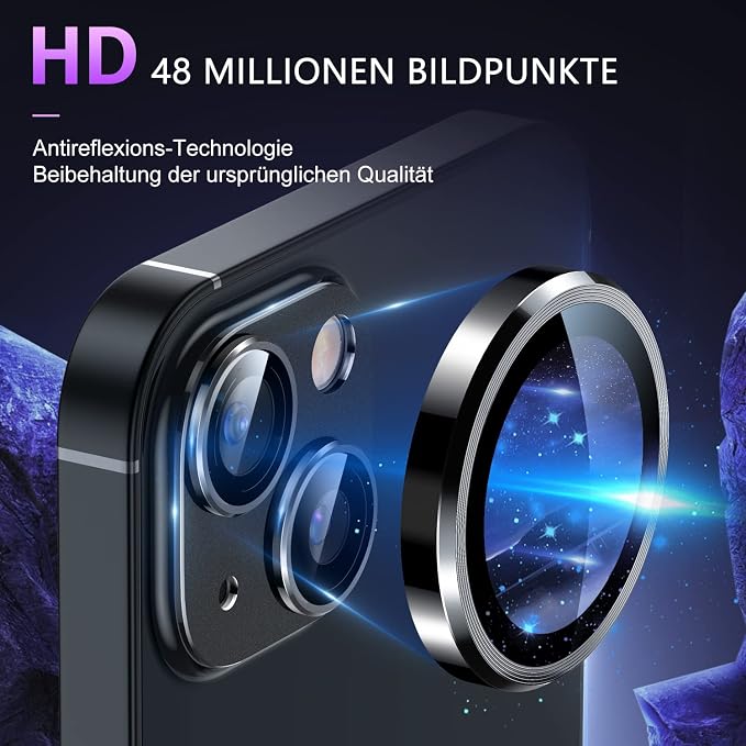 Uyiton for iPhone 14 /iPhone 14 Plus Camera Lens Protector, 9H Tempered Glass - Image 5