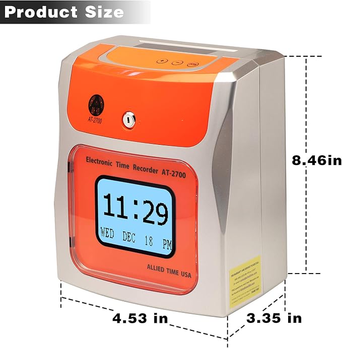 Touch Free Small Business Time Clock AT-2700 - Image 4