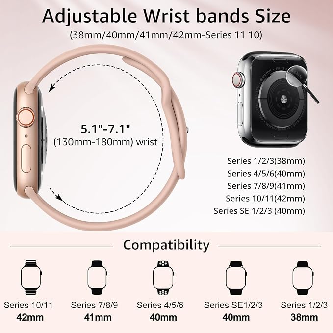 6 Pack Sport Bands Compatible - Image 2