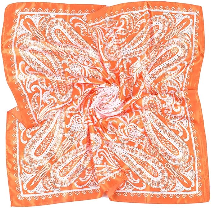 4Pcs Silk Head Scarves for Women Satin Hair Scarf 35”Large Square Bandana Silk - Image 2