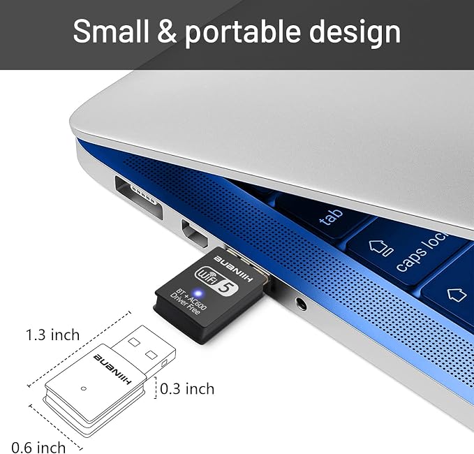 WiFi Adapter for Desktop PC, USB WiFi Adapter, Dual Band 600Mbps 2.4/5.8Ghz - Image 6