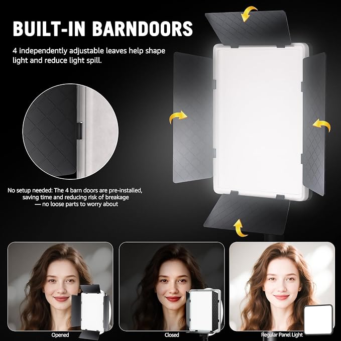36W Photography Lighting, Arsoer Bi-Color 2700K-6500K Studio Lights - Image 4