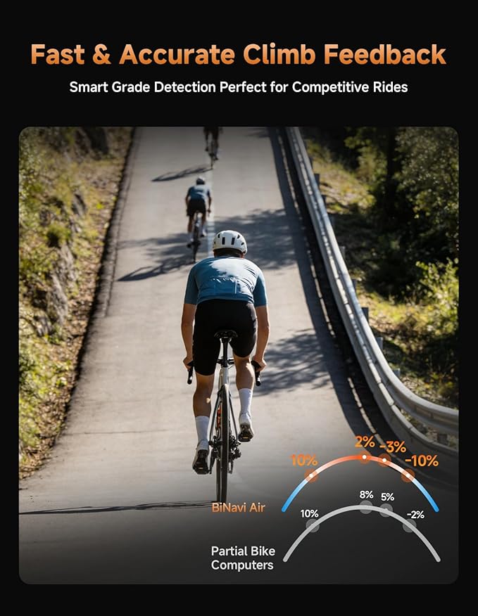 iGPSPORT BiNavi Air Bike Computer, 3.0'' Touchscreen MAP Voice Navigate Reroute - Image 6