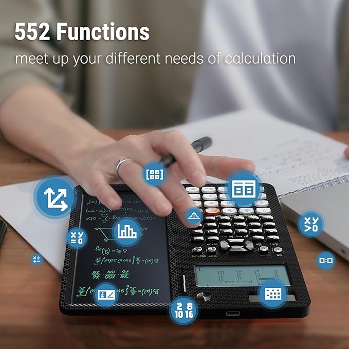 991EX 552 Functions Desktop ROATEE Scientific Calculator Rechargeable & Solar - Image 2
