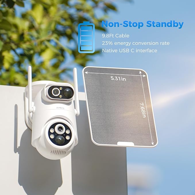 Eseecloud Dual Lens Solar Security Camera Wireless Outdoor, 5GHz Wi-Fi - Image 11