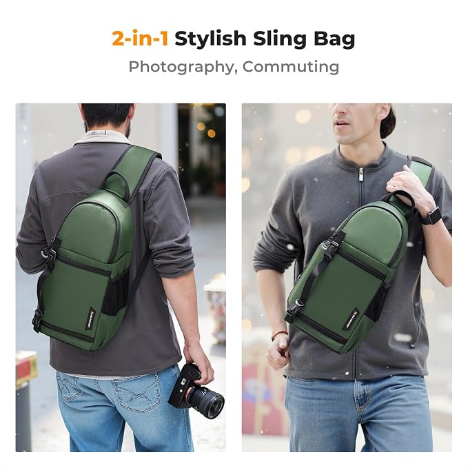 K&F CONCEPT Camera Sling Bag Crossbody Bag Camera Shoulder Backpack - Image 6