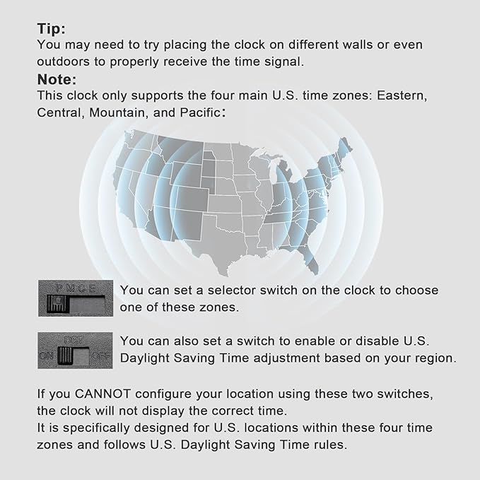 Atomic Outdoor Wall Clock 18 Inch Sealed Outdoor Waterproof Clock - Image 3