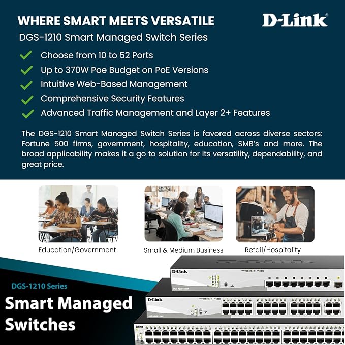 D-Link Systems 52-Port Gigabit Web Smart Switch including 4 Gigabit SFP Ports - Image 3