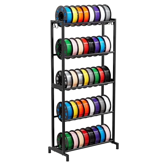 VEVOR 3D Printer Filament Storage Rack, 5 Tier Heavy Duty Storage Shelves - Image 11