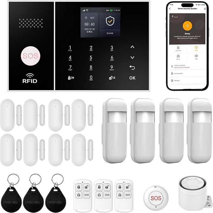 XUK Smart Home Security System, 4G/GSM &WiFi Wireless Alarm Kit by Unknown