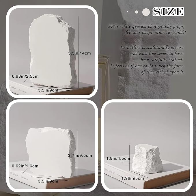 Product Photography Props: 3PCS Irregular Aromatherapy Gypsum Photo - Image 6