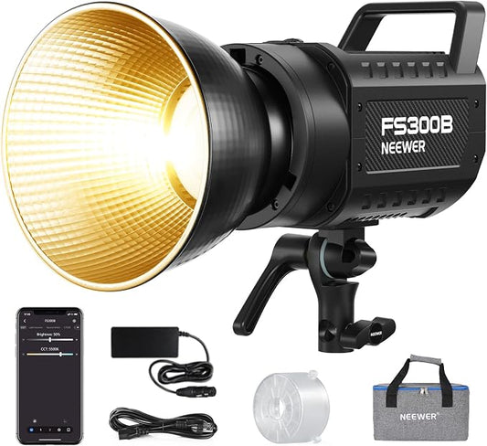 NEEWER FS300B 300W LED Studio Video Light, Bi Color COB Continuous Lighting by Neewer