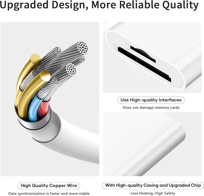 SD Card Reader for iPhone iPad Camera - Image 4