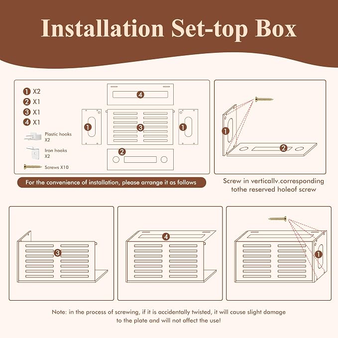 Router Shelf Wall Mount, WiFi Router Box Hider & Modem Storage Box - Image 5
