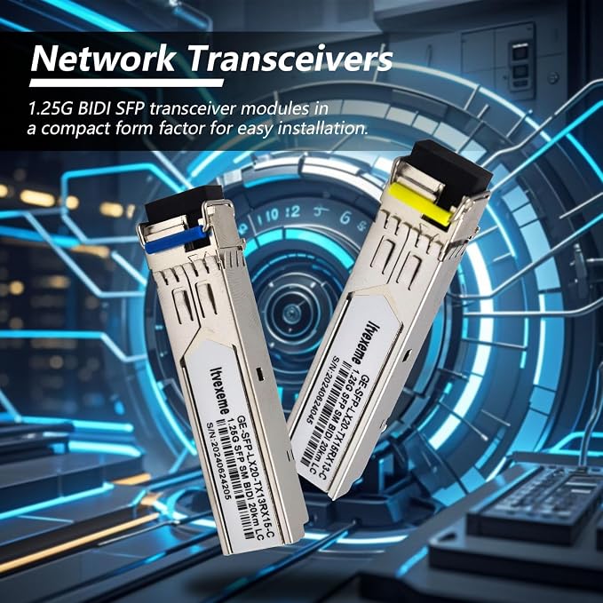 1 Pair 1.25G BIDI SFP Network Transceiver Module, 1.25 Gigabit Single Mode - Image 4