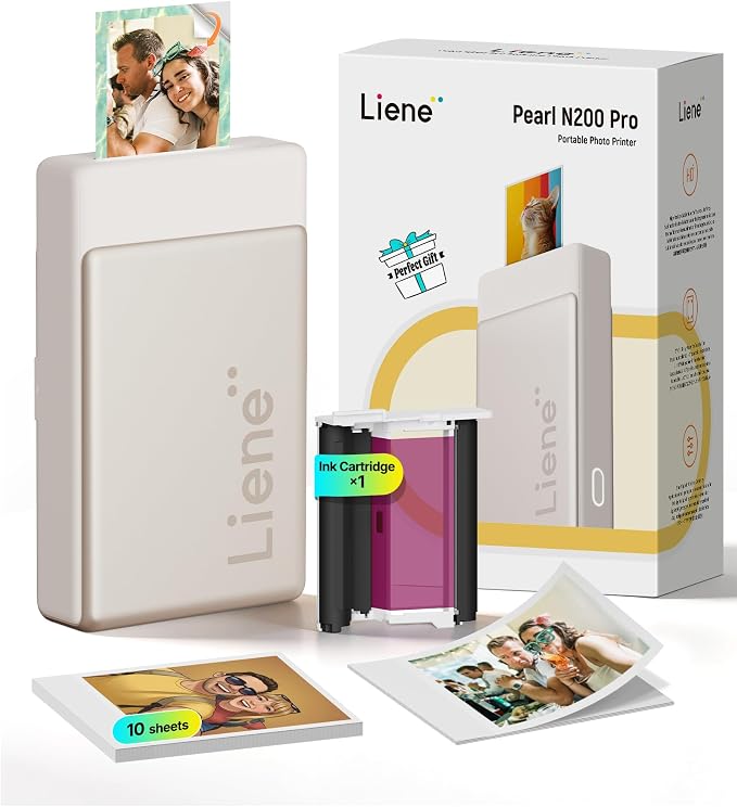Liene Pearl N200 Pro Portable AI Photo Printer, Instant Mini Picture Printer by Liene