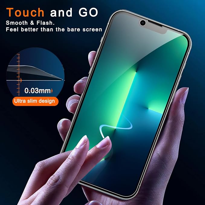Ferilinso for iPhone 13 Pro Privacy Screen Protector, 2 Pack 9H Anti Spy - Image 6