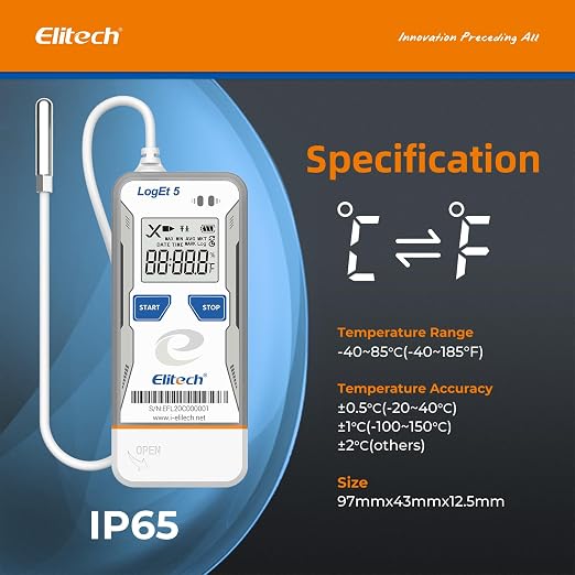 Elitech USB Digital Data Logger Temperature Humidity External Probe Reusable - Image 2