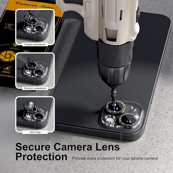 for 6 Pack iPhone 15 / iPhone 15 Plus Camera Lens Protector 9H Tempered Glass - Image 4