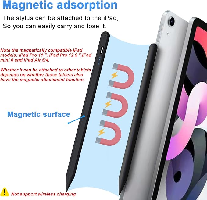 Stylus Pens for Touch Screens Power-Display Tablet Pen POM Tip Magnetic Digital - Image 3