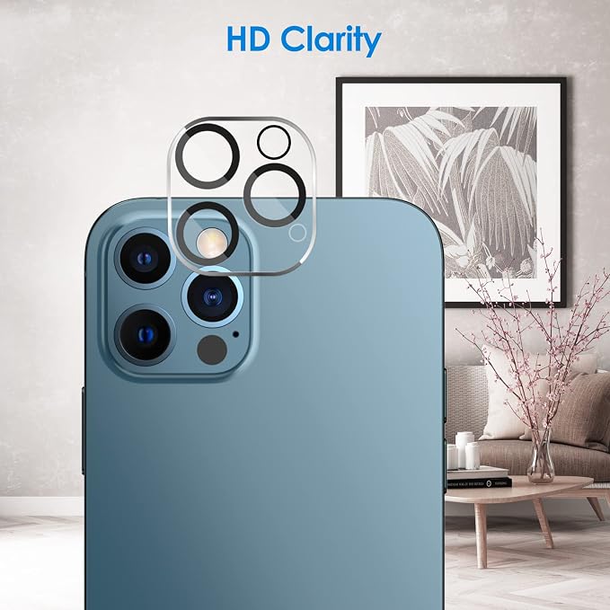JETech Camera Lens Protector for iPhone 12 Pro 6.1-Inch, 9H Tempered Glass - Image 3