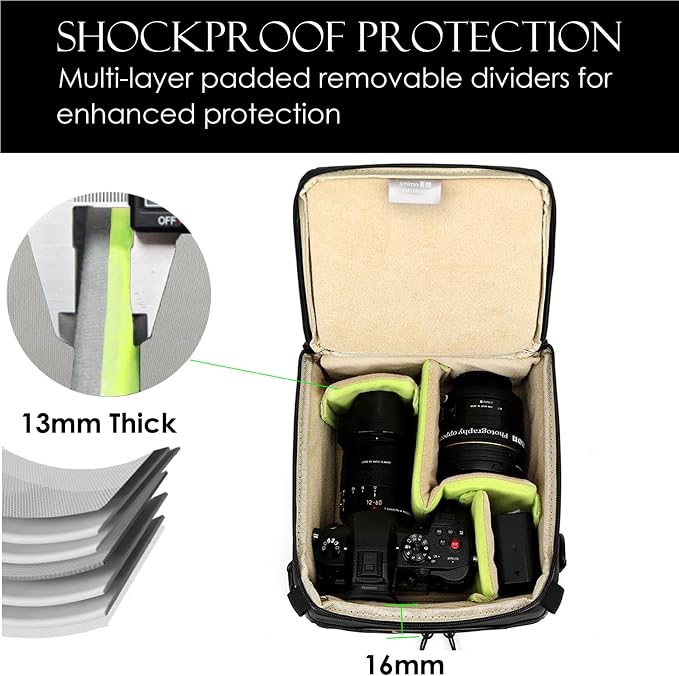 Mini SLR Camera Insert Bag, Shockproof &Pressure-proof Dual Opening Camera Lens - Image 3