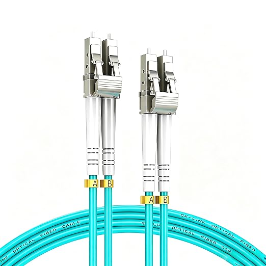 LC/UPC to LC/UPC OM3 Duplex Fiber Patch Cable 3m, 50/125m Multimode Jumper by SK-LINK