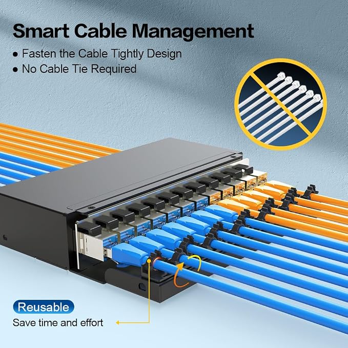 12 Port Patch Panel Blank Keystone Patch Panel Shielded Compatible - Image 2
