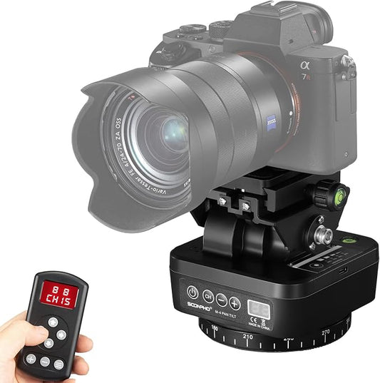 Soonpho M4 Motorized Rotating Panoramic Tripod Head, Remote Control Pan Tilt by soonpho