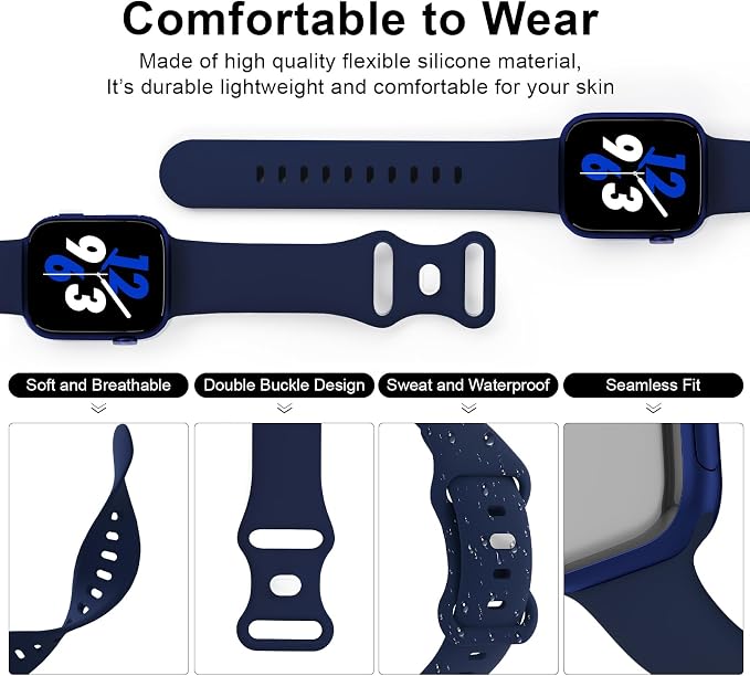 Sport Band Compatible with Apple Watch 38mm 40mm 41mm 42mm 44mm 45mm 46mm 49mm - Image 3