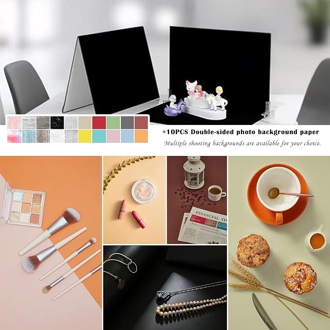 14PCS Black Velvet Flocked Product Photography Backdrops Board - Image 7