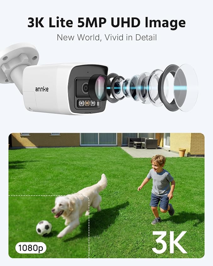 ANNKE 3K Two-Way Audio Security Camera System, 8CH H.265+ DVR - Image 2