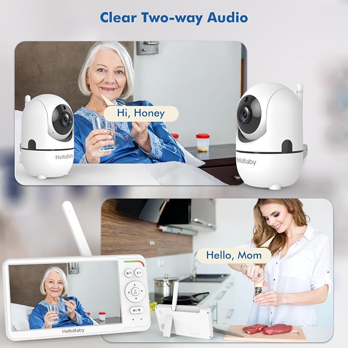 HelloBaby Baby Monitor 6" World First IPS Screen 30H Battery, Secure No WiFi - Image 8