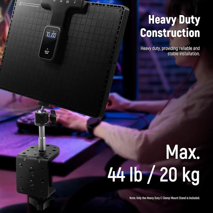 NEEWER Heavy Duty C Clamp with Mounting Column - Image 5