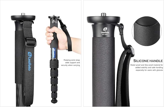 Leofoto MP-366C 65" 6-Section Carbon Fiber Portable Monopod, Lightweight - Image 6