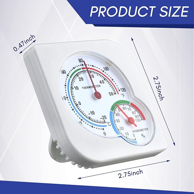 Kathfly 12 Pcs Indoor Thermometer and Humidity Gauge Indoor Mini Thermometer - Image 2