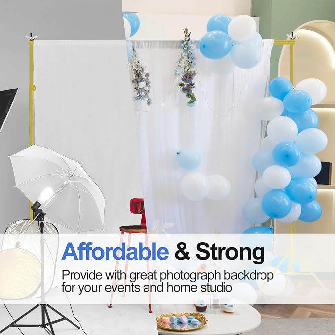 EMART Backdrop Stand 10x8.5ft Photo Studio Adjustable Background Stand Support - Image 6