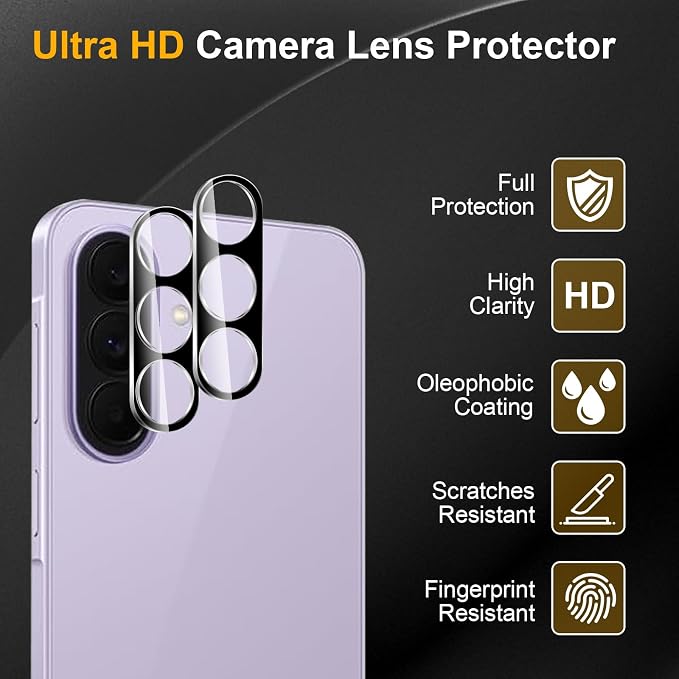 3 Pack Camera Lens Protector for Samsung Galaxy A57/A37 5G, Tempered Glass - Image 5