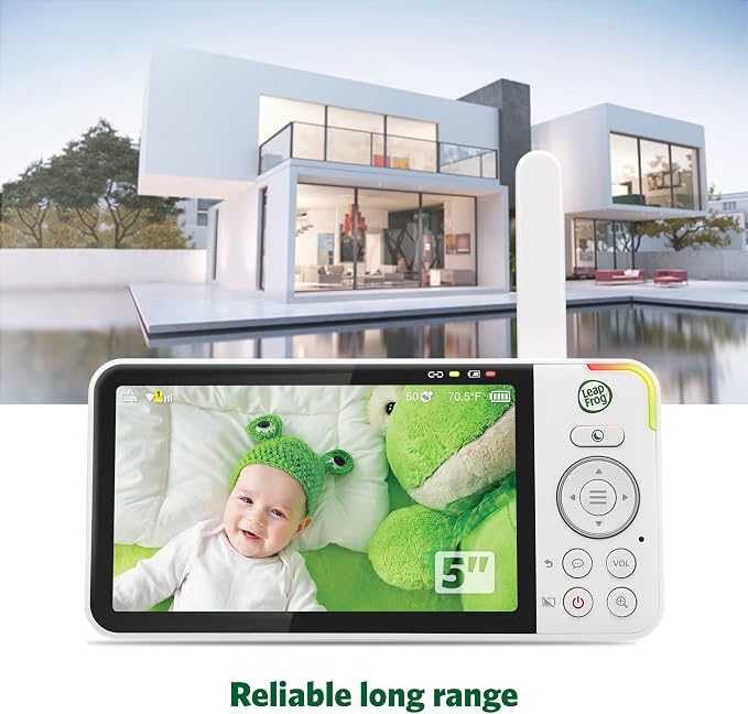 LeapFrog LF915HD Baby Monitor, 5” 720p Screen, 360° Pan & Tilt - Image 5