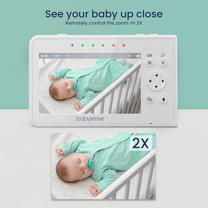 Babysense Baby Monitor with 2 Cameras and Audio 4.3", Non Wifi Baby Monitor - Image 6