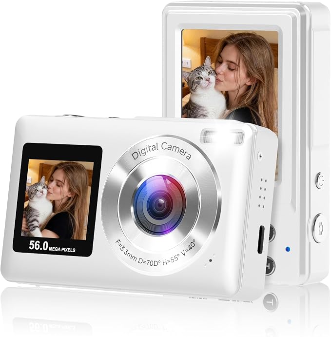 Digital Camera, 2026 Upgraded 56MP Dual Screens Camera by CEYE