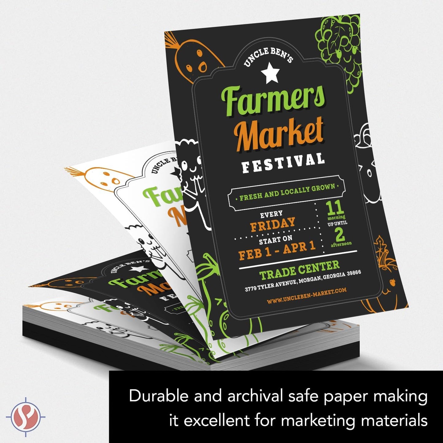 Bright White Paper - Multipurpose Office Print Writing Copy - Flyers, Posters, Design Proposals, Business Documents | 8.5 x 11 | 100lb Text (40lb Bond) | Acid Free Paper | 100 Sheets per Pack
