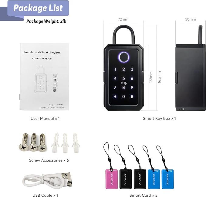 Smart Box Lock, CATCHFACE Key Lock Box Wireless Lock Box - Image 8