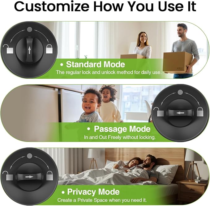 GHome Smart Fingerprint Door Lock, 3 in 1 Smart Fingerprint Door Knob - Image 6
