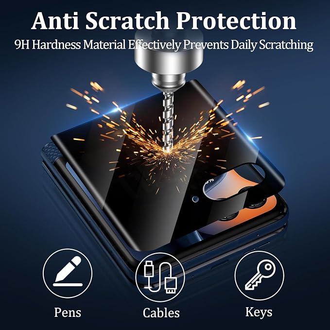 3+3 Pack for Motorola Razr 2026/2025/2024 Front Privacy Screen Protector + - Image 4