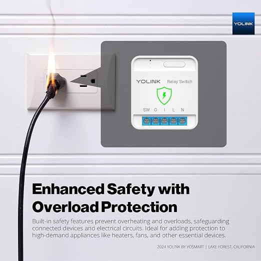 YoLink Relay Switch for Indoor Lighting, Any Home Appliances, Electric Circuits - Image 5