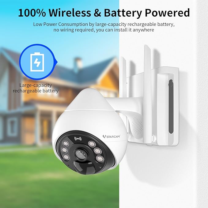 VSTARCAM 4G LTE Cellular Security Camera Wireless Outdoor, 3MP Solar Powered - Image 3