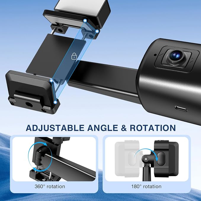 360° Auto Face Tracking Tripod for Phones, Gesture Control & Remote, Smart - Image 4