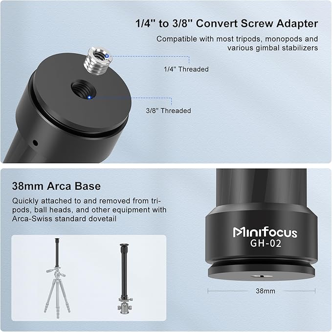 Tripod Extension Rod, Carbon Fiber Tripod Extension Pole - Image 2