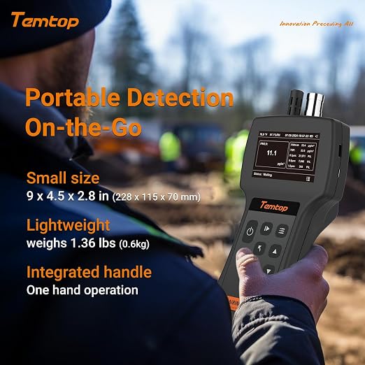 Temtop Handheld Particle Counter 0.3µm, 1.0µm Particulate Monitor PM2.5 - Image 7